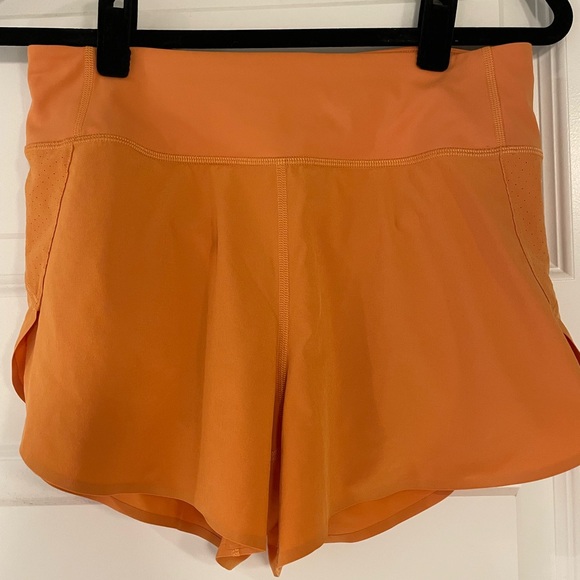 Athleta Pants - Athleta 3.5” Run With It Shorts, Built in Briefs, Barely Worn, Orange, XS